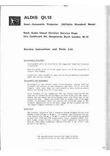 Aldis Ltd QI 12 manual. Camera Instructions.